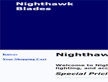 Tablet Screenshot of nighthawkblades.com